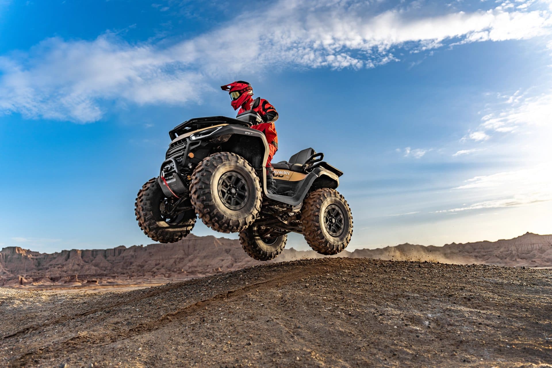 Segway Snarler AT10 jumping on a mountain trail