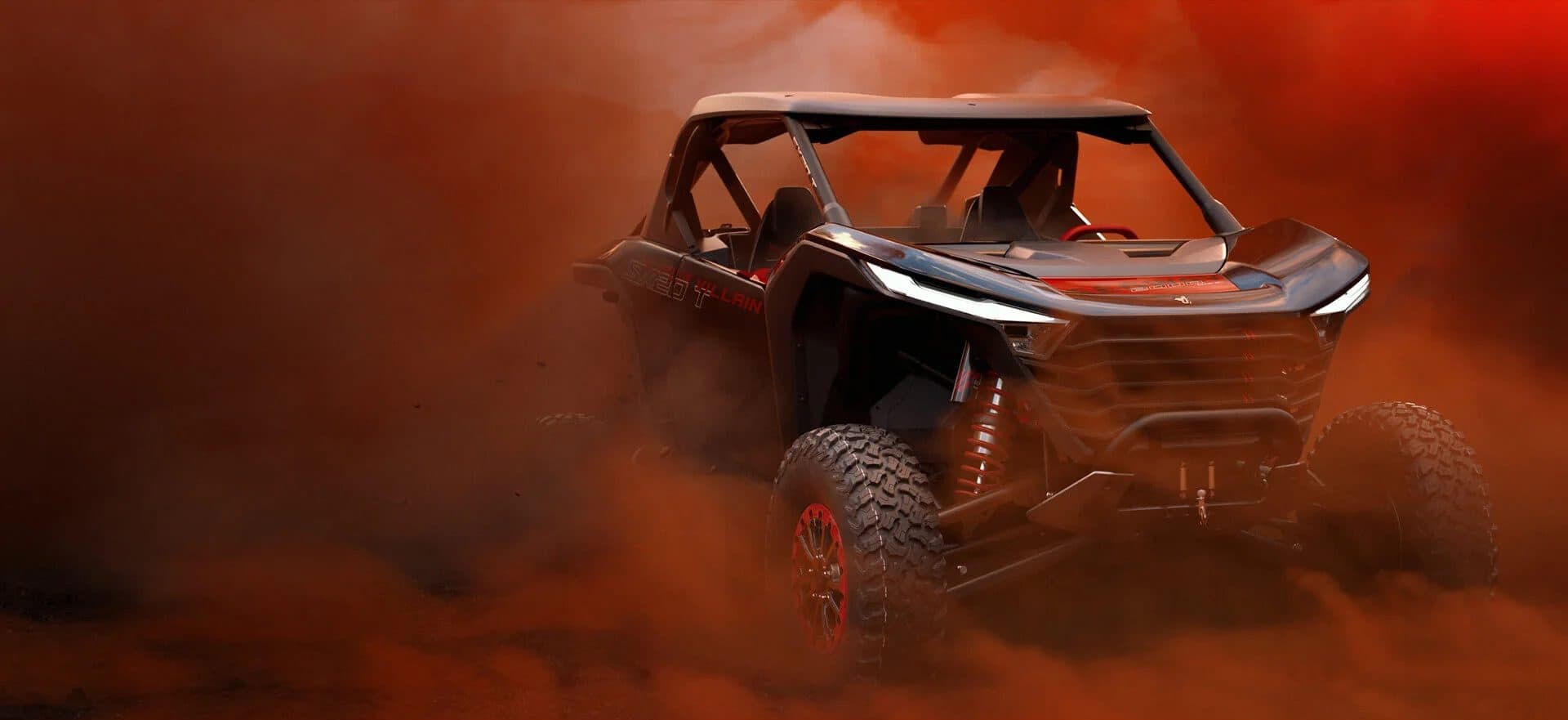 Segway Super Villain SX20T in a cloud of red dust
